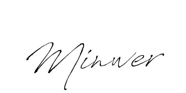 How to Draw Minwer signature style? Antro_Vectra is a latest design signature styles for name Minwer. Minwer signature style 6 images and pictures png