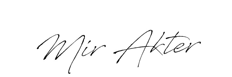 Make a beautiful signature design for name Mir Akter. With this signature (Antro_Vectra) style, you can create a handwritten signature for free. Mir Akter signature style 6 images and pictures png