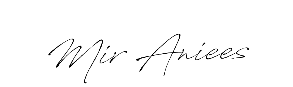 You can use this online signature creator to create a handwritten signature for the name Mir Aniees. This is the best online autograph maker. Mir Aniees signature style 6 images and pictures png