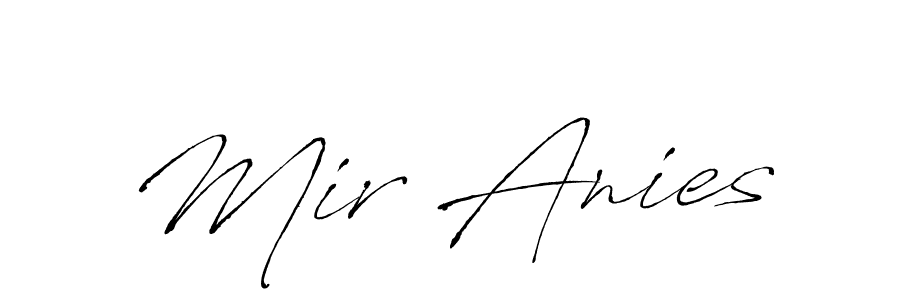 The best way (Antro_Vectra) to make a short signature is to pick only two or three words in your name. The name Mir Anies include a total of six letters. For converting this name. Mir Anies signature style 6 images and pictures png