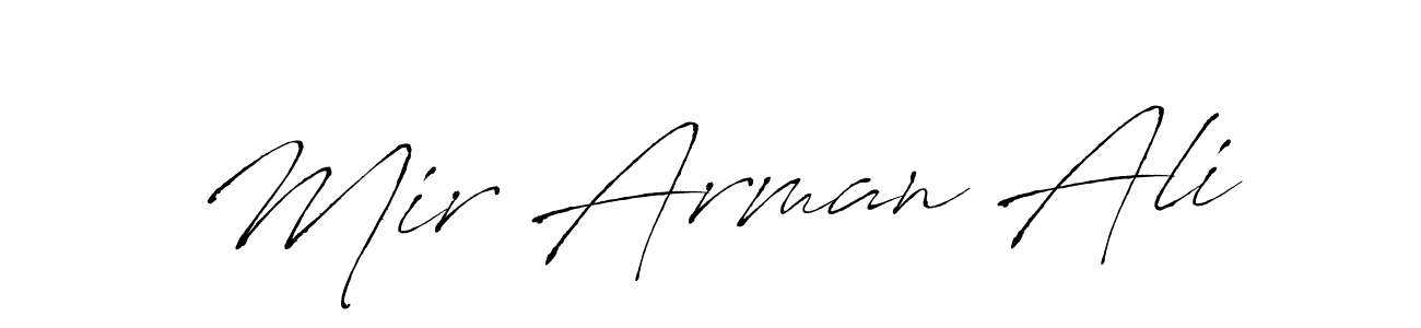 Create a beautiful signature design for name Mir Arman Ali. With this signature (Antro_Vectra) fonts, you can make a handwritten signature for free. Mir Arman Ali signature style 6 images and pictures png
