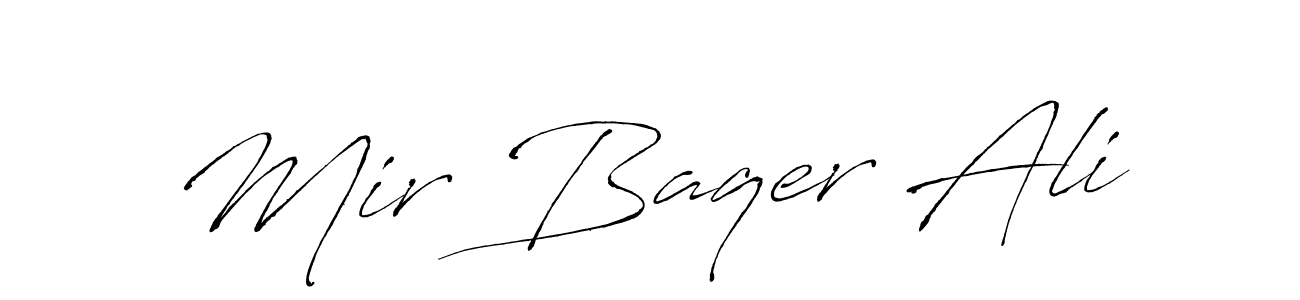 Design your own signature with our free online signature maker. With this signature software, you can create a handwritten (Antro_Vectra) signature for name Mir Baqer Ali. Mir Baqer Ali signature style 6 images and pictures png