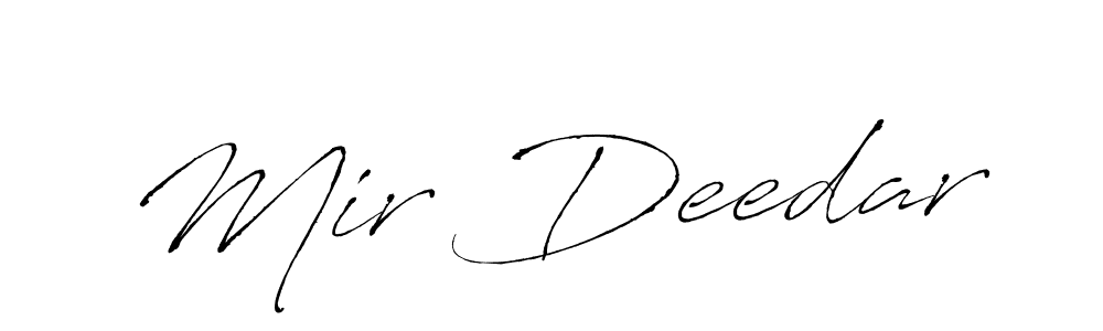 Create a beautiful signature design for name Mir Deedar. With this signature (Antro_Vectra) fonts, you can make a handwritten signature for free. Mir Deedar signature style 6 images and pictures png