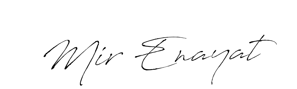 How to make Mir Enayat name signature. Use Antro_Vectra style for creating short signs online. This is the latest handwritten sign. Mir Enayat signature style 6 images and pictures png