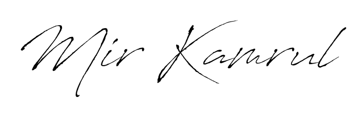 Create your official email sign-off with Mir Kamrul name in Antro_Vectra style. Crisp, clean, and perfectly legible across all screens. Mir Kamrul signature style 6 images and pictures png