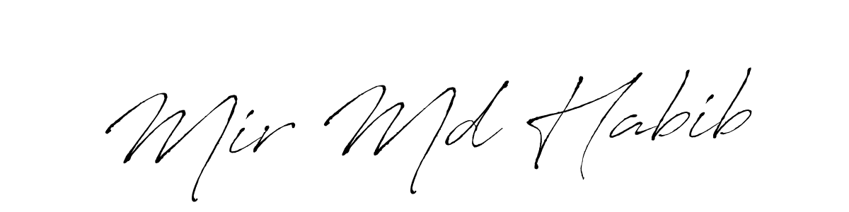 This is the best signature style for the Mir Md Habib name. Also you like these signature font (Antro_Vectra). Mix name signature. Mir Md Habib signature style 6 images and pictures png