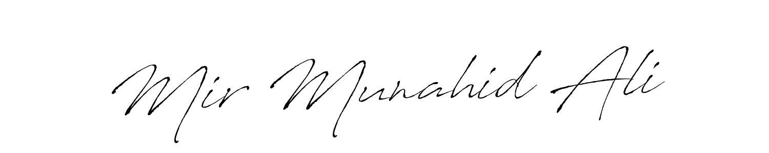 Make a beautiful signature design for name Mir Munahid Ali. With this signature (Antro_Vectra) style, you can create a handwritten signature for free. Mir Munahid Ali signature style 6 images and pictures png