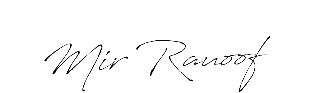 Design your own signature with our free online signature maker. With this signature software, you can create a handwritten (Antro_Vectra) signature for name Mir Rauoof. Mir Rauoof signature style 6 images and pictures png