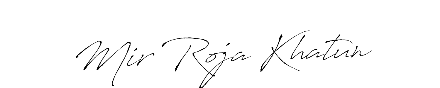 The best way (Antro_Vectra) to make a short signature is to pick only two or three words in your name. The name Mir Roja Khatun include a total of six letters. For converting this name. Mir Roja Khatun signature style 6 images and pictures png