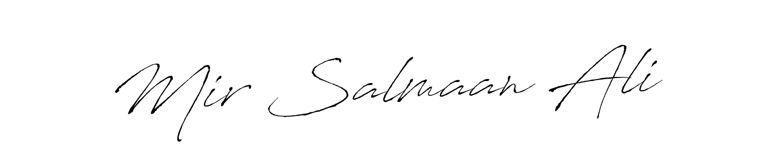 Make a beautiful signature design for name Mir Salmaan Ali. With this signature (Antro_Vectra) style, you can create a handwritten signature for free. Mir Salmaan Ali signature style 6 images and pictures png