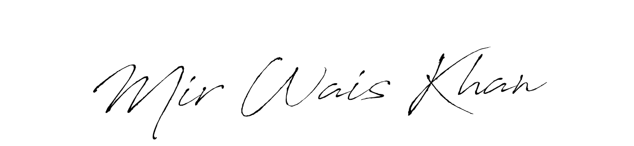 Create a beautiful signature design for name Mir Wais Khan. With this signature (Antro_Vectra) fonts, you can make a handwritten signature for free. Mir Wais Khan signature style 6 images and pictures png