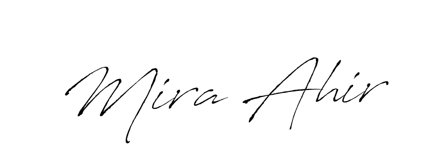 Also You can easily find your signature by using the search form. We will create Mira Ahir name handwritten signature images for you free of cost using Antro_Vectra sign style. Mira Ahir signature style 6 images and pictures png