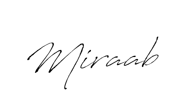 Use a signature maker to create a handwritten signature online. With this signature software, you can design (Antro_Vectra) your own signature for name Miraab. Miraab signature style 6 images and pictures png