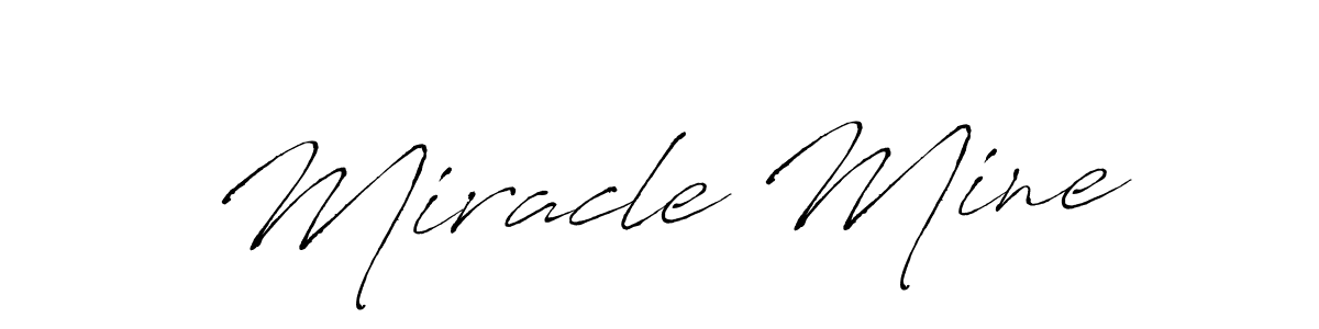Make a beautiful signature design for name Miracle Mine. With this signature (Antro_Vectra) style, you can create a handwritten signature for free. Miracle Mine signature style 6 images and pictures png