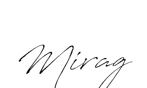 Make a beautiful signature design for name Mirag. With this signature (Antro_Vectra) style, you can create a handwritten signature for free. Mirag signature style 6 images and pictures png