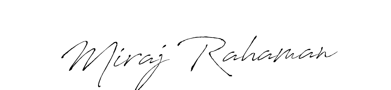 Make a beautiful signature design for name Miraj Rahaman. With this signature (Antro_Vectra) style, you can create a handwritten signature for free. Miraj Rahaman signature style 6 images and pictures png