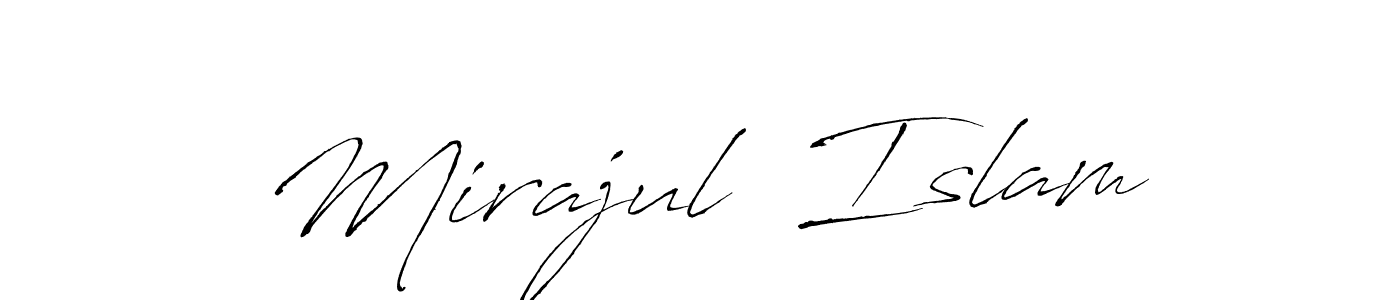 Make a beautiful signature design for name Mirajul  Islam. With this signature (Antro_Vectra) style, you can create a handwritten signature for free. Mirajul  Islam signature style 6 images and pictures png