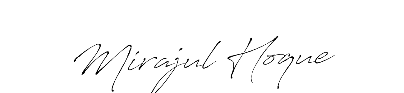 Create a beautiful signature design for name Mirajul Hoque. With this signature (Antro_Vectra) fonts, you can make a handwritten signature for free. Mirajul Hoque signature style 6 images and pictures png