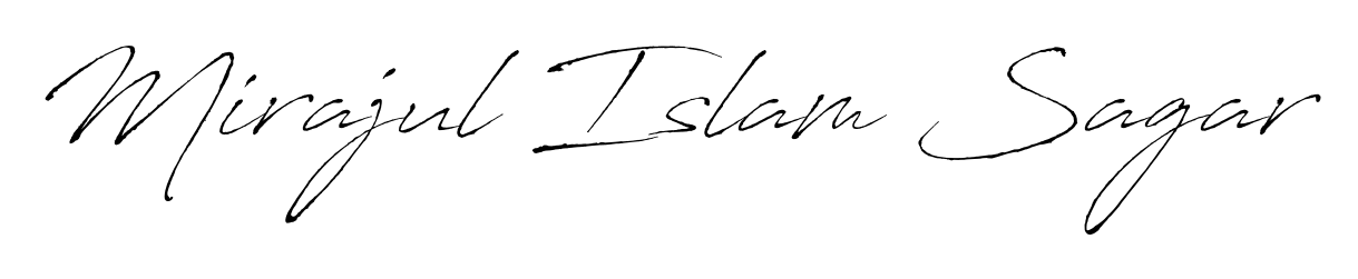 How to make Mirajul Islam Sagar name signature. Use Antro_Vectra style for creating short signs online. This is the latest handwritten sign. Mirajul Islam Sagar signature style 6 images and pictures png