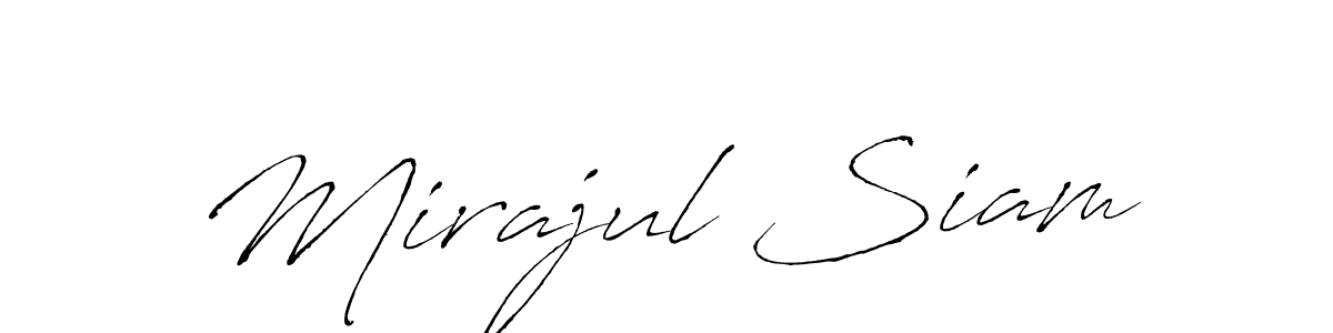 How to make Mirajul Siam signature? Antro_Vectra is a professional autograph style. Create handwritten signature for Mirajul Siam name. Mirajul Siam signature style 6 images and pictures png
