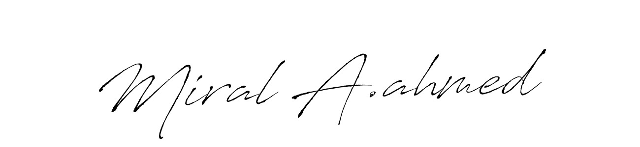 See photos of Miral A.ahmed official signature by Spectra . Check more albums & portfolios. Read reviews & check more about Antro_Vectra font. Miral A.ahmed signature style 6 images and pictures png