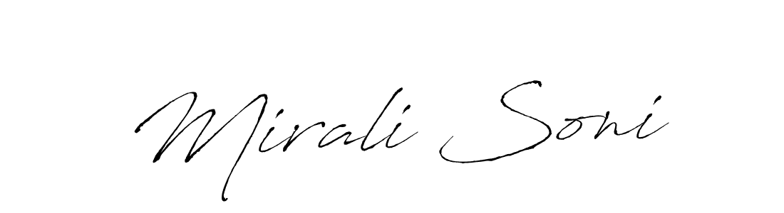 Similarly Antro_Vectra is the best handwritten signature design. Signature creator online .You can use it as an online autograph creator for name Mirali Soni. Mirali Soni signature style 6 images and pictures png