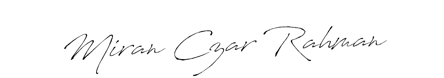 How to make Miran Czar Rahman signature? Antro_Vectra is a professional autograph style. Create handwritten signature for Miran Czar Rahman name. Miran Czar Rahman signature style 6 images and pictures png