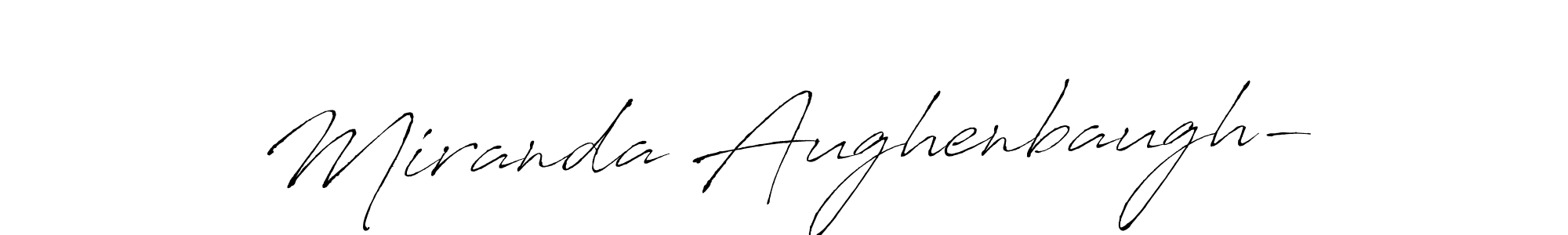 Make a beautiful signature design for name Miranda Aughenbaugh-. With this signature (Antro_Vectra) style, you can create a handwritten signature for free. Miranda Aughenbaugh- signature style 6 images and pictures png