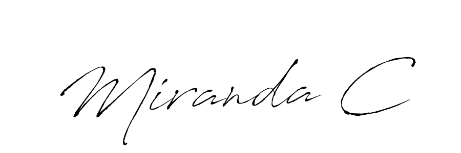 Similarly Antro_Vectra is the best handwritten signature design. Signature creator online .You can use it as an online autograph creator for name Miranda C. Miranda C signature style 6 images and pictures png