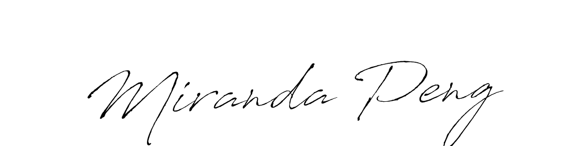 Make a beautiful signature design for name Miranda Peng. With this signature (Antro_Vectra) style, you can create a handwritten signature for free. Miranda Peng signature style 6 images and pictures png