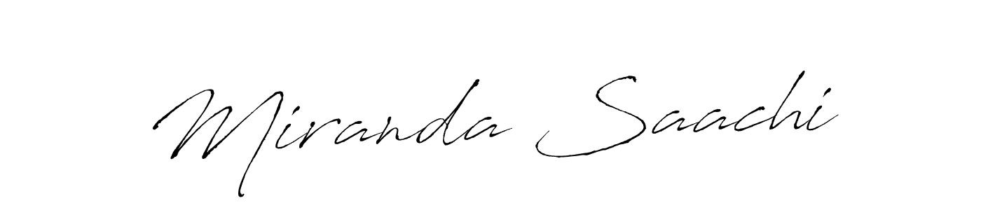 Miranda Saachi stylish signature style. Best Handwritten Sign (Antro_Vectra) for my name. Handwritten Signature Collection Ideas for my name Miranda Saachi. Miranda Saachi signature style 6 images and pictures png