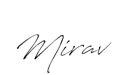 Mirav stylish signature style. Best Handwritten Sign (Antro_Vectra) for my name. Handwritten Signature Collection Ideas for my name Mirav. Mirav signature style 6 images and pictures png