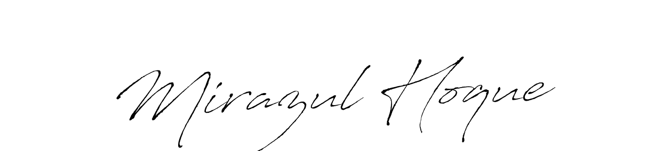 Make a beautiful signature design for name Mirazul Hoque. With this signature (Antro_Vectra) style, you can create a handwritten signature for free. Mirazul Hoque signature style 6 images and pictures png