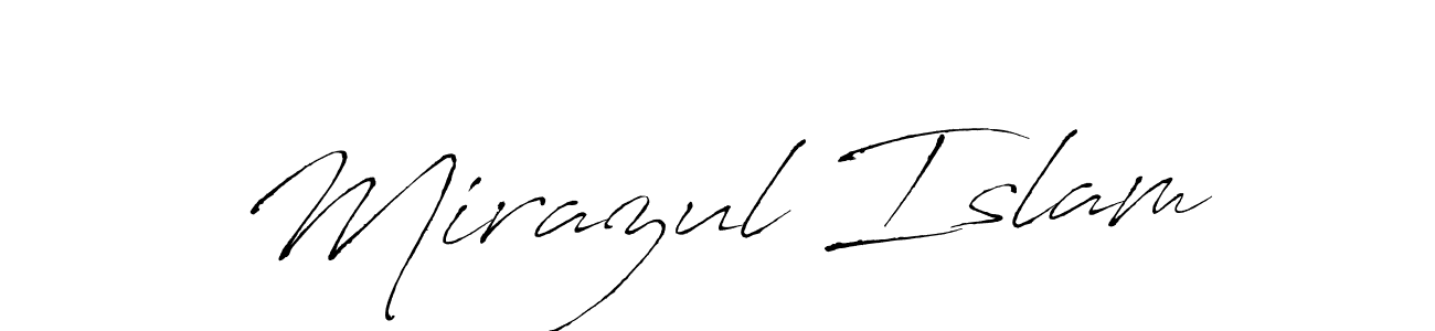 Design your own signature with our free online signature maker. With this signature software, you can create a handwritten (Antro_Vectra) signature for name Mirazul Islam. Mirazul Islam signature style 6 images and pictures png