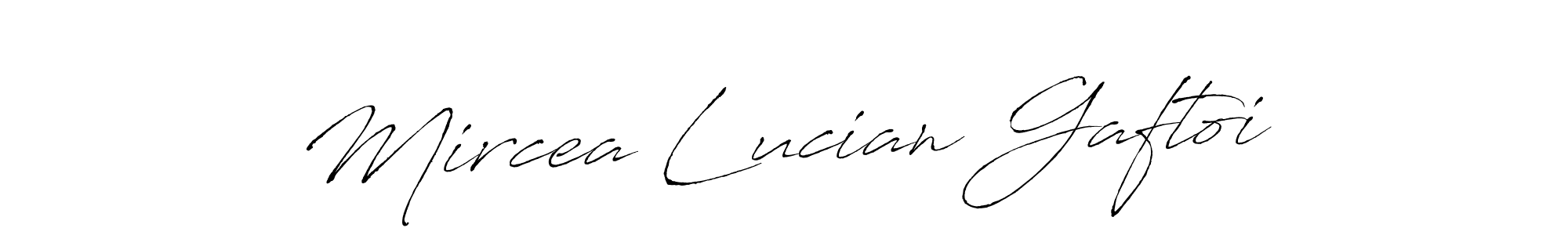 Mircea Lucian Gaftoi stylish signature style. Best Handwritten Sign (Antro_Vectra) for my name. Handwritten Signature Collection Ideas for my name Mircea Lucian Gaftoi. Mircea Lucian Gaftoi signature style 6 images and pictures png