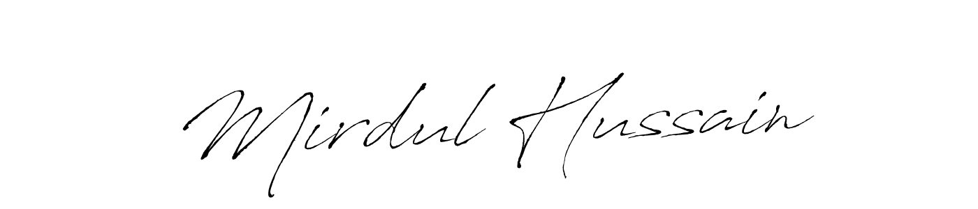 Design your own signature with our free online signature maker. With this signature software, you can create a handwritten (Antro_Vectra) signature for name Mirdul Hussain. Mirdul Hussain signature style 6 images and pictures png