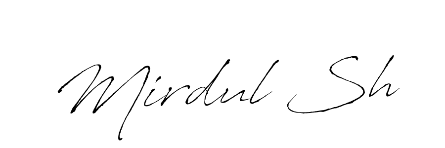 You should practise on your own different ways (Antro_Vectra) to write your name (Mirdul Sh) in signature. don't let someone else do it for you. Mirdul Sh signature style 6 images and pictures png