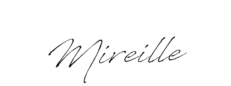 Make a beautiful signature design for name Mireille. With this signature (Antro_Vectra) style, you can create a handwritten signature for free. Mireille signature style 6 images and pictures png