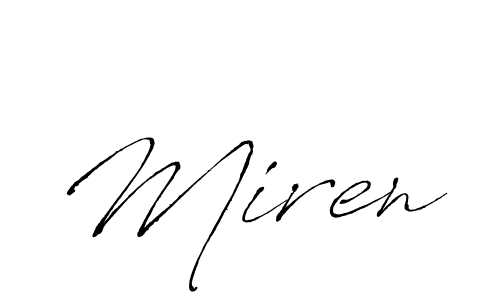 How to make Miren signature? Antro_Vectra is a professional autograph style. Create handwritten signature for Miren name. Miren signature style 6 images and pictures png