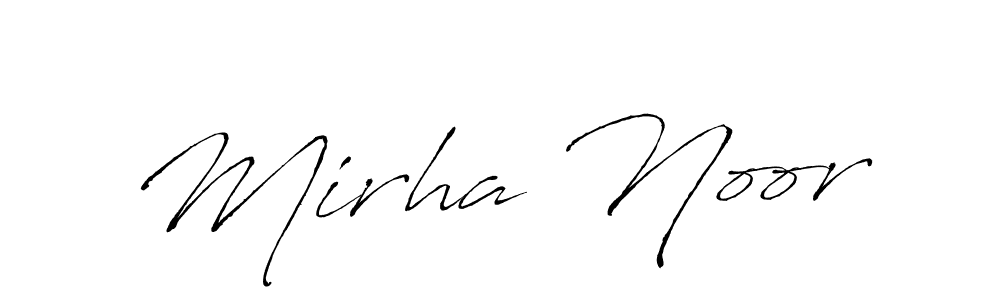 Use a signature maker to create a handwritten signature online. With this signature software, you can design (Antro_Vectra) your own signature for name Mirha Noor. Mirha Noor signature style 6 images and pictures png