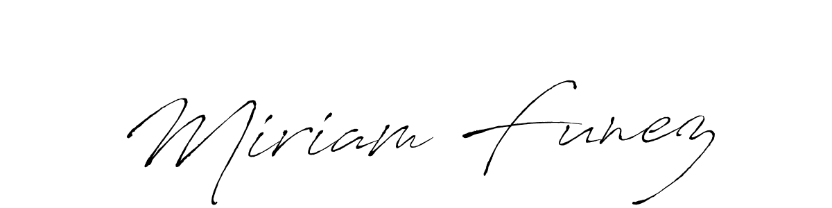 Use a signature maker to create a handwritten signature online. With this signature software, you can design (Antro_Vectra) your own signature for name Miriam Funez. Miriam Funez signature style 6 images and pictures png