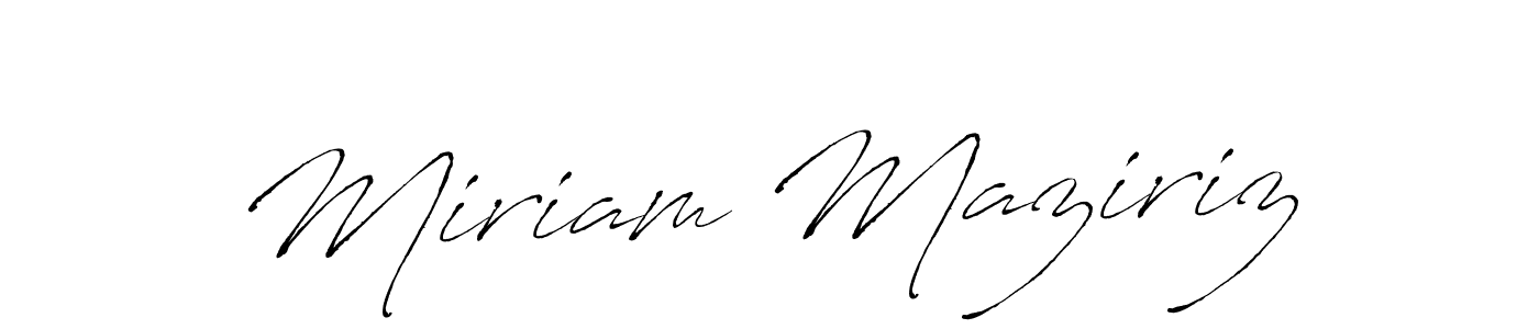 Also You can easily find your signature by using the search form. We will create Miriam Maziriz name handwritten signature images for you free of cost using Antro_Vectra sign style. Miriam Maziriz signature style 6 images and pictures png