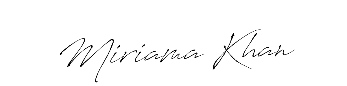 Create a beautiful signature design for name Miriama Khan. With this signature (Antro_Vectra) fonts, you can make a handwritten signature for free. Miriama Khan signature style 6 images and pictures png