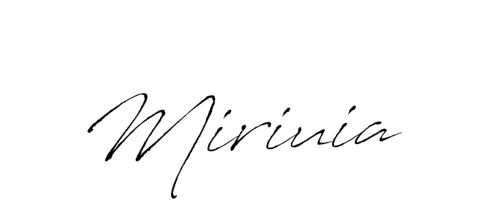 Use a signature maker to create a handwritten signature online. With this signature software, you can design (Antro_Vectra) your own signature for name Miriuia. Miriuia signature style 6 images and pictures png
