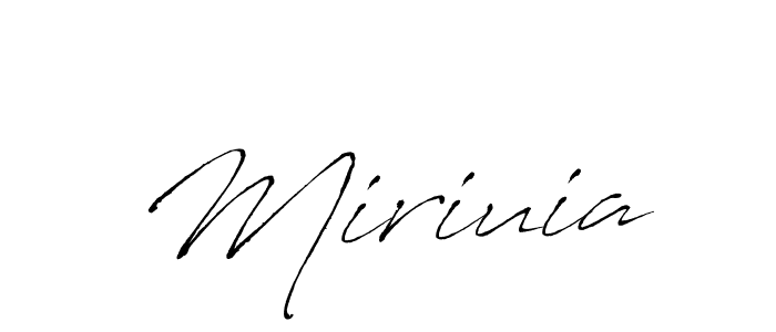 Use a signature maker to create a handwritten signature online. With this signature software, you can design (Antro_Vectra) your own signature for name Miriuia. Miriuia signature style 6 images and pictures png