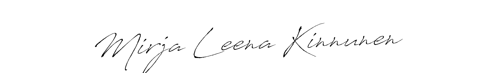 It looks lik you need a new signature style for name Mirja Leena Kinnunen. Design unique handwritten (Antro_Vectra) signature with our free signature maker in just a few clicks. Mirja Leena Kinnunen signature style 6 images and pictures png