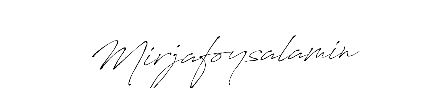 Mirjafoysalamin stylish signature style. Best Handwritten Sign (Antro_Vectra) for my name. Handwritten Signature Collection Ideas for my name Mirjafoysalamin. Mirjafoysalamin signature style 6 images and pictures png