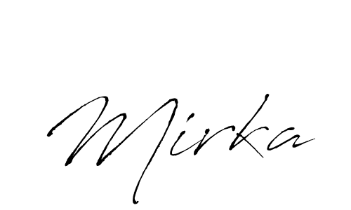 Design your own signature with our free online signature maker. With this signature software, you can create a handwritten (Antro_Vectra) signature for name Mirka. Mirka signature style 6 images and pictures png