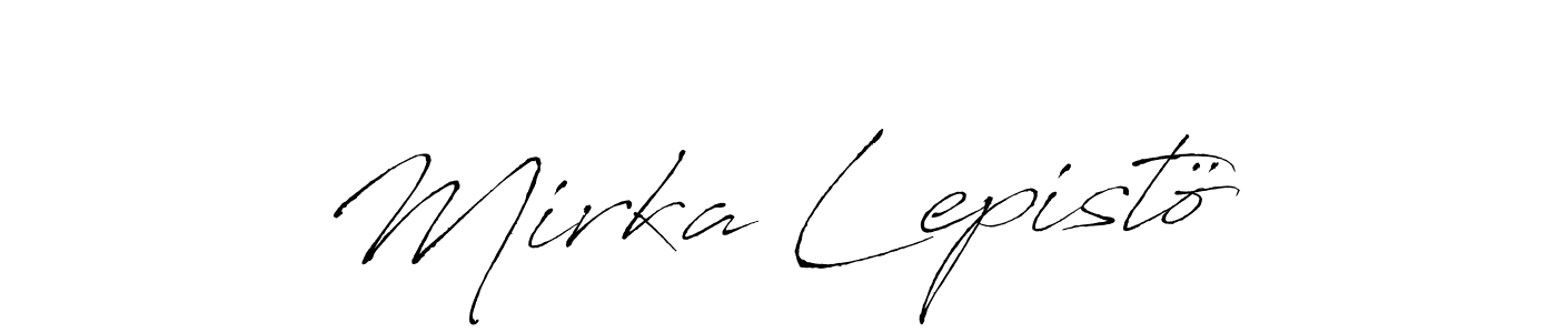 Use a signature maker to create a handwritten signature online. With this signature software, you can design (Antro_Vectra) your own signature for name Mirka Lepistö. Mirka Lepistö signature style 6 images and pictures png