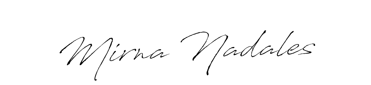 Antro_Vectra is a professional signature style that is perfect for those who want to add a touch of class to their signature. It is also a great choice for those who want to make their signature more unique. Get Mirna Nadales name to fancy signature for free. Mirna Nadales signature style 6 images and pictures png